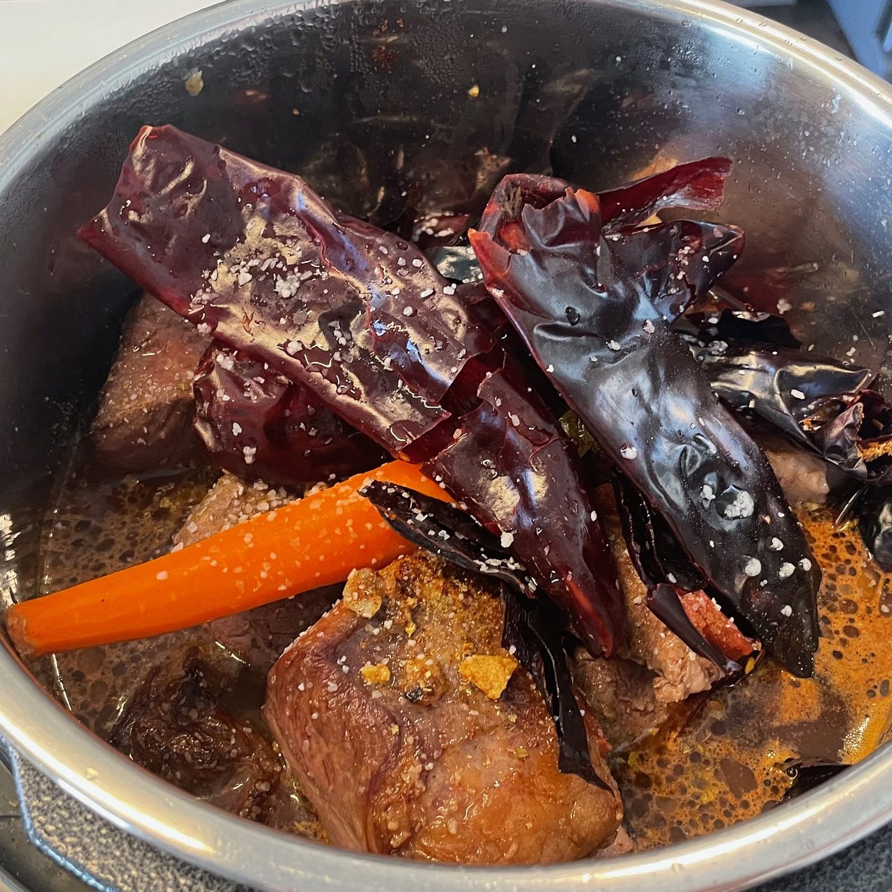 Beef Short Rib Birria Tacos with Dried Pepper Sauce
