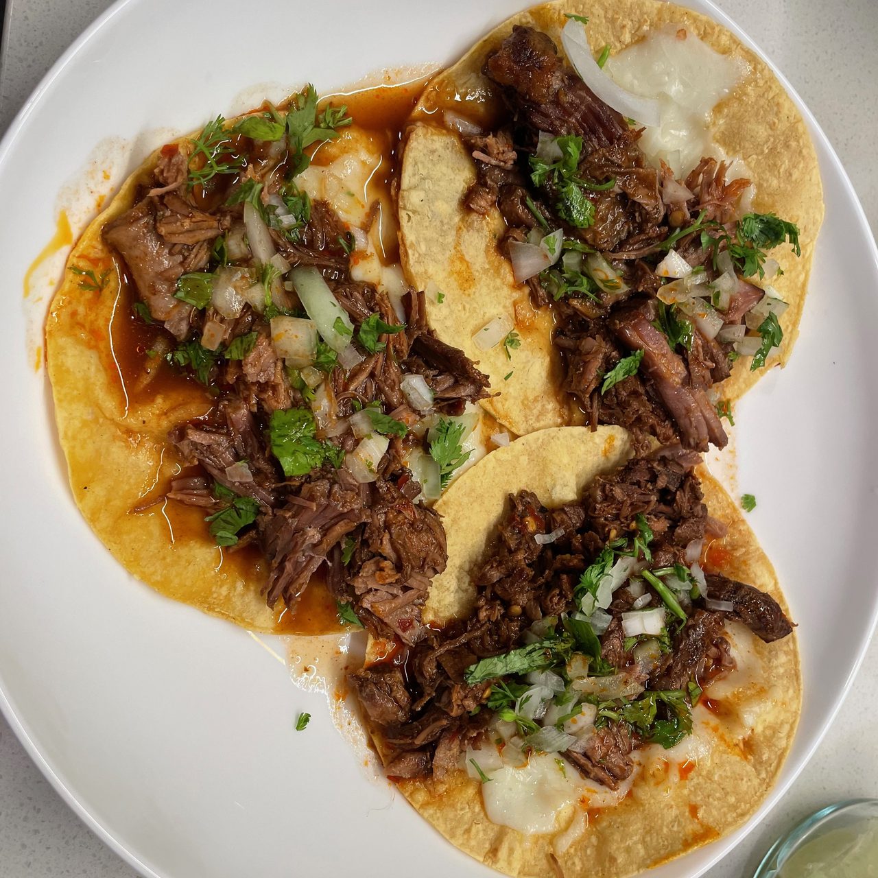 Beef Short Rib Birria Tacos with Dried Pepper Sauce