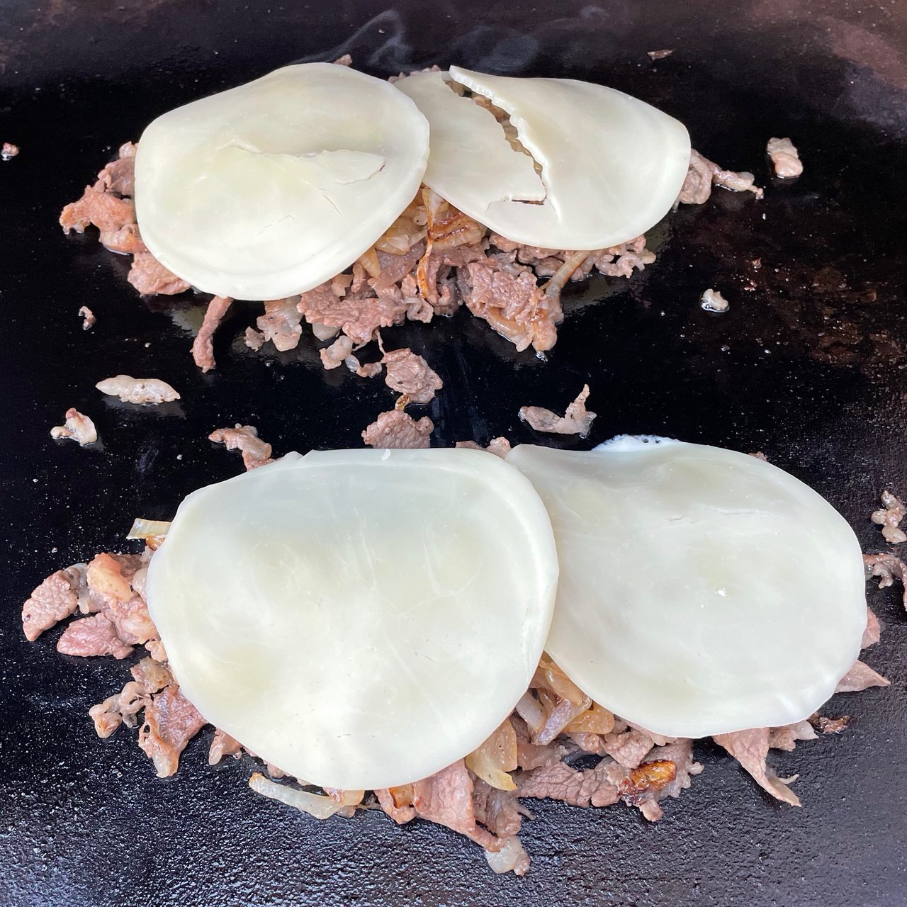 Cheese Steak with Beef Bacon