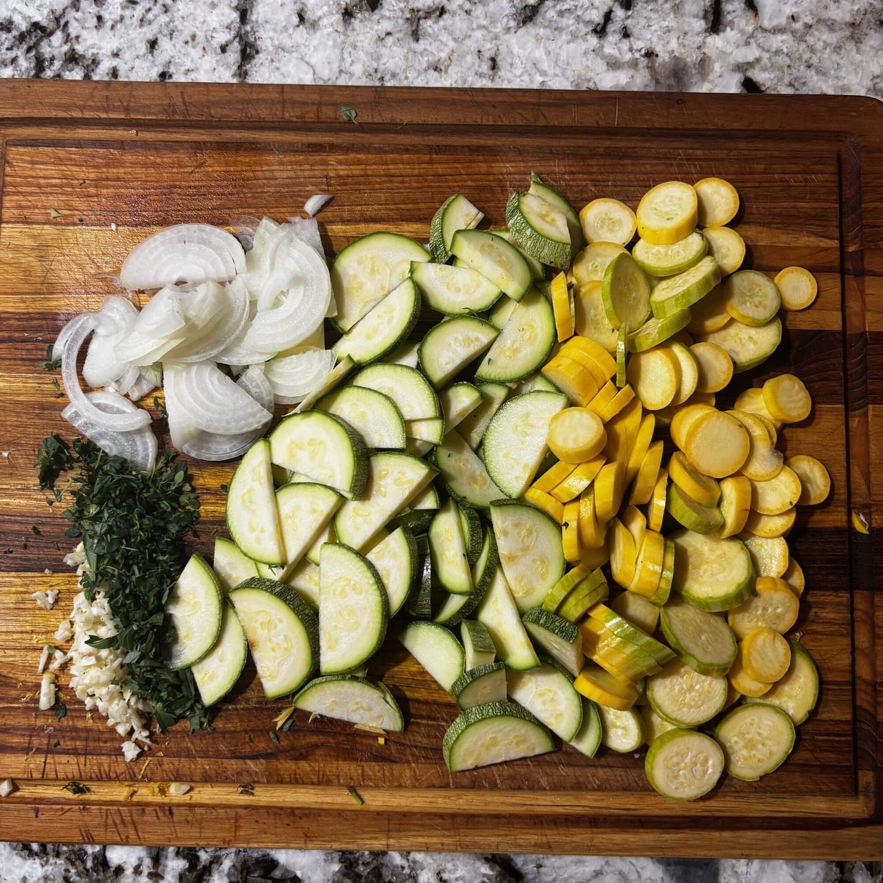 Chicken Lemon and Summer Squash Pasta