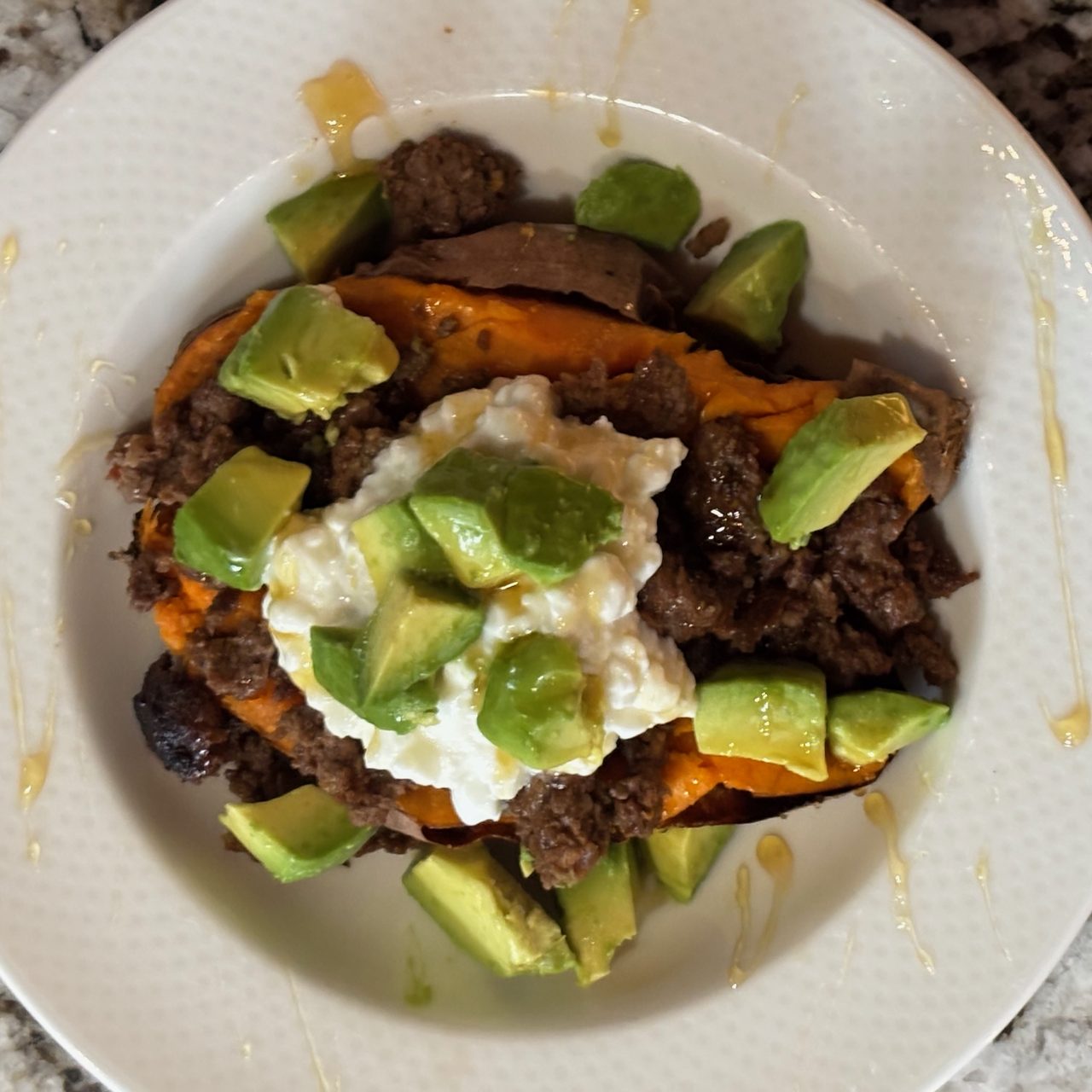 Chorizo Beef Sweet Potato Bowls