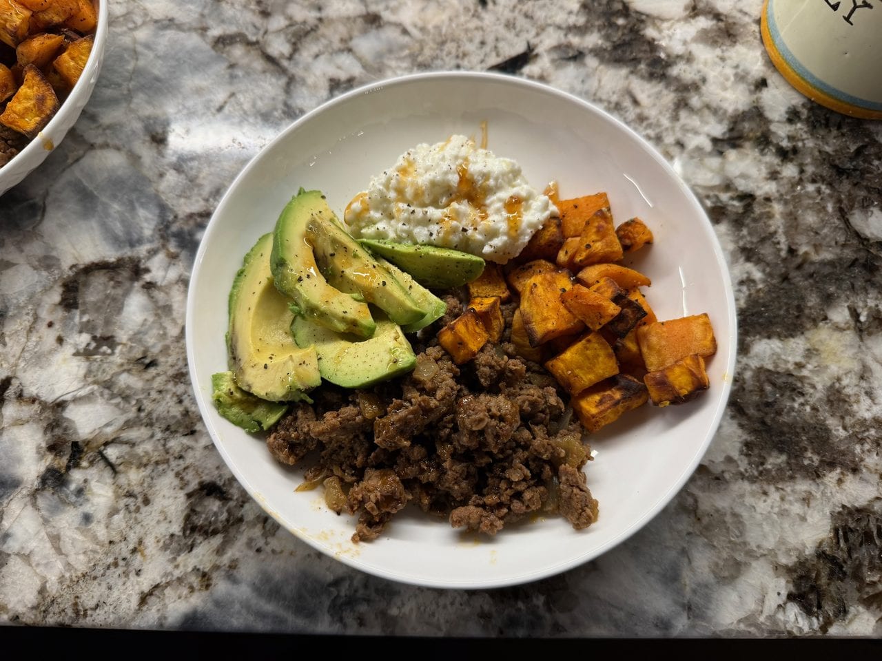 Chorizo Beef Sweet Potato Bowls