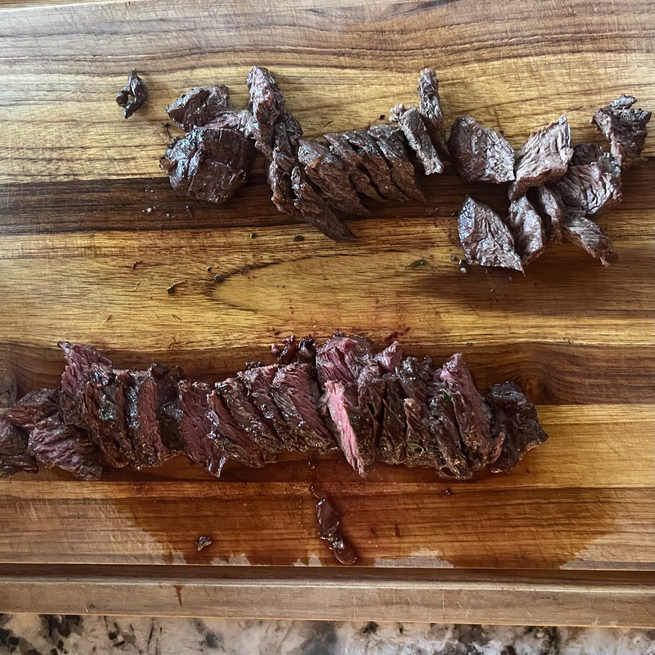 Easy Weeknight Hanger Steak with Roasted Veggies