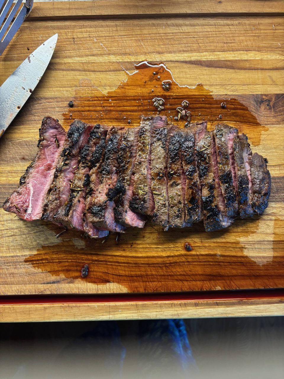 Flat Iron Steak with Rosemary and Garlic Crust