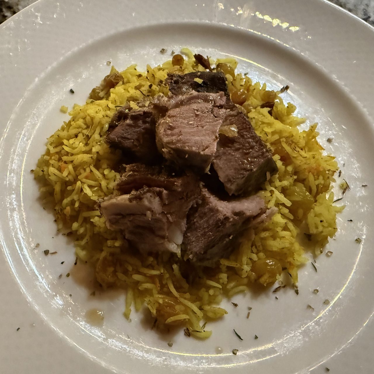 Golden Raisin Chuck Roast Pilaf