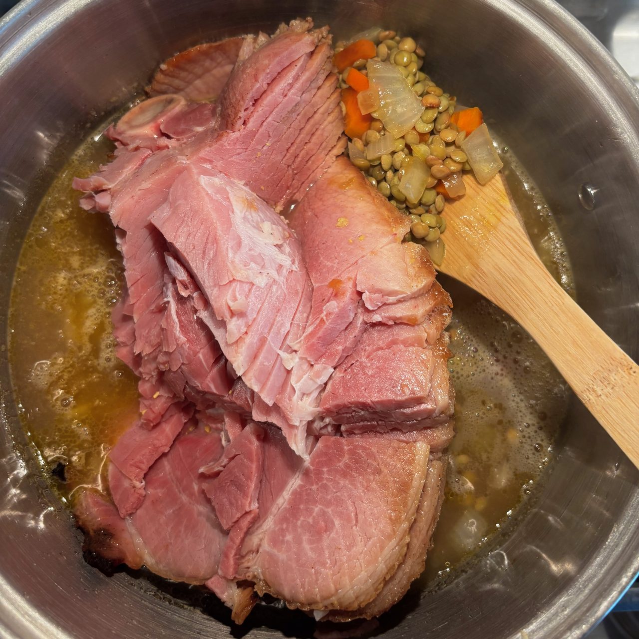 Ham Bone Lentil Soup