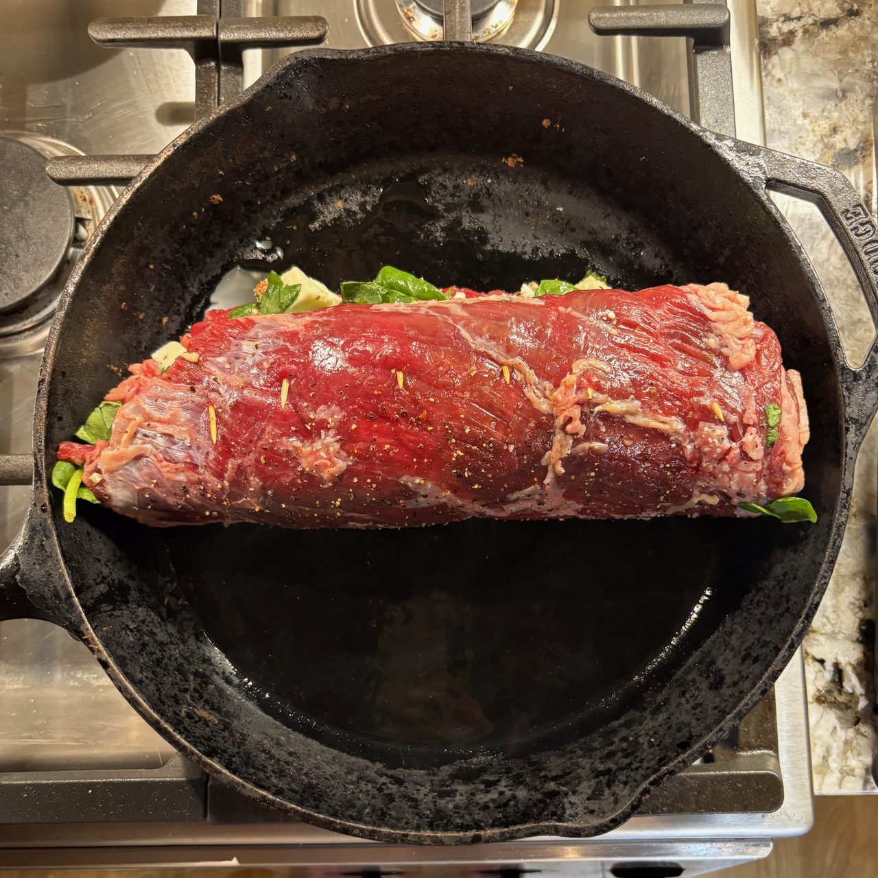 Italian Bavette Steak Pinwheel