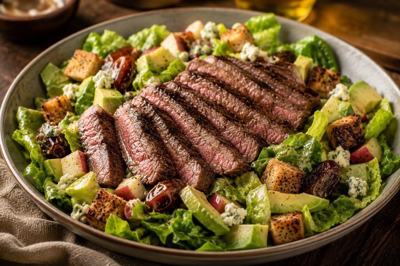 NY Strip Salad with a White Wine Vinaigrette