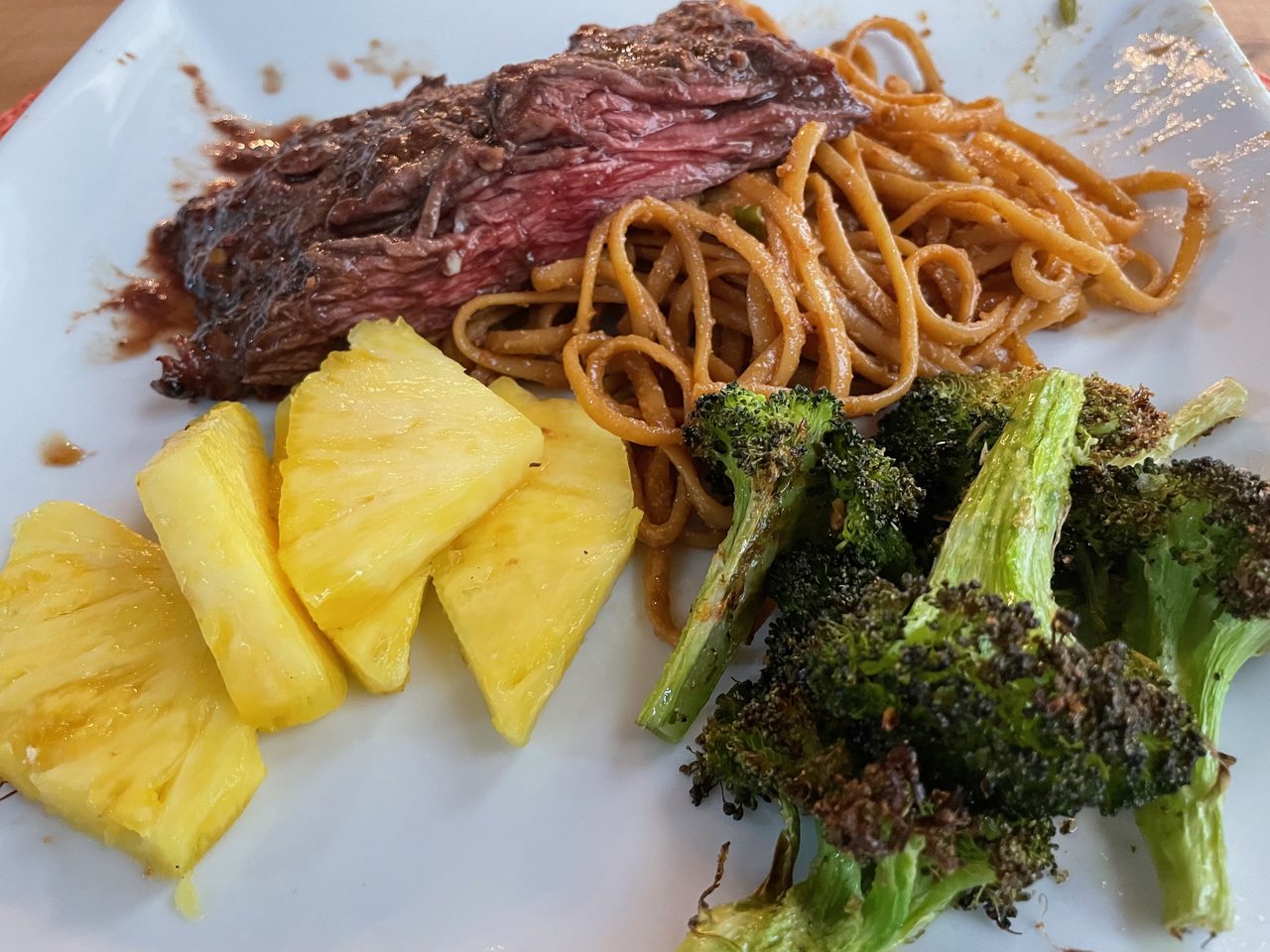 Pineapple Ginger Grilled Bavette Steak