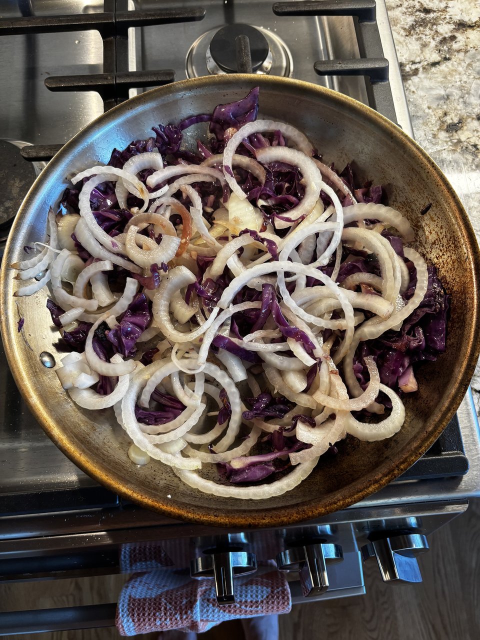 Pork Chops with Cabbage, Balsamic and Basil