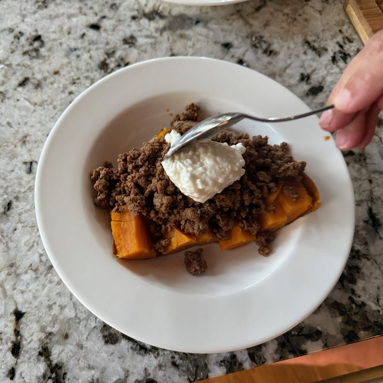Protein-Packed Bison Stuffed Sweet Potato