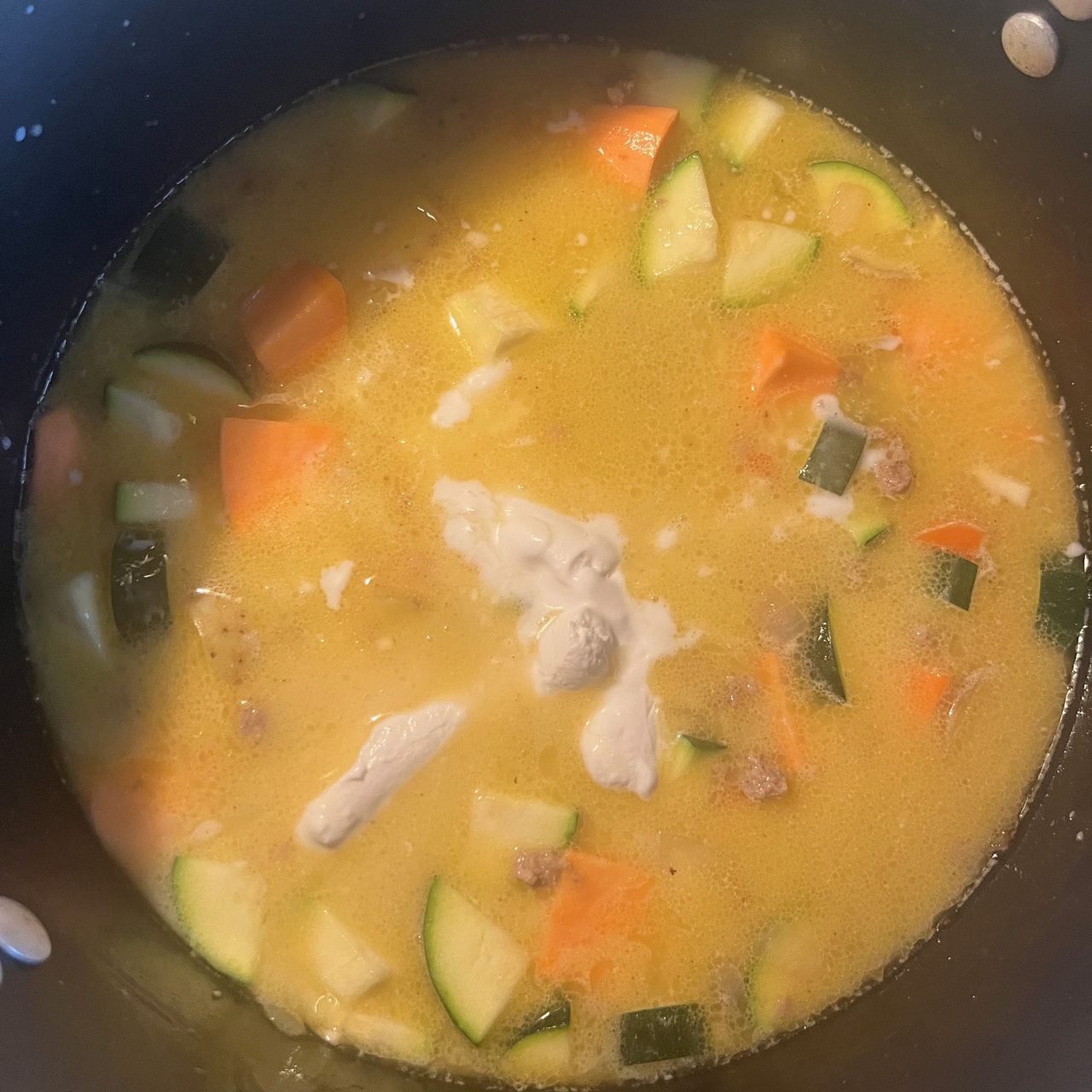 Rich and Creamy Pork and Vegetable Soup