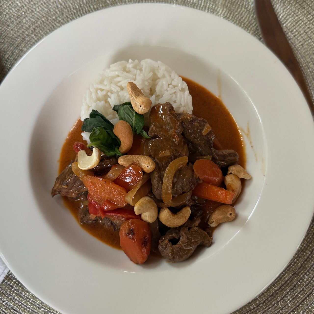 Savory Thai Beef Coconut Curry