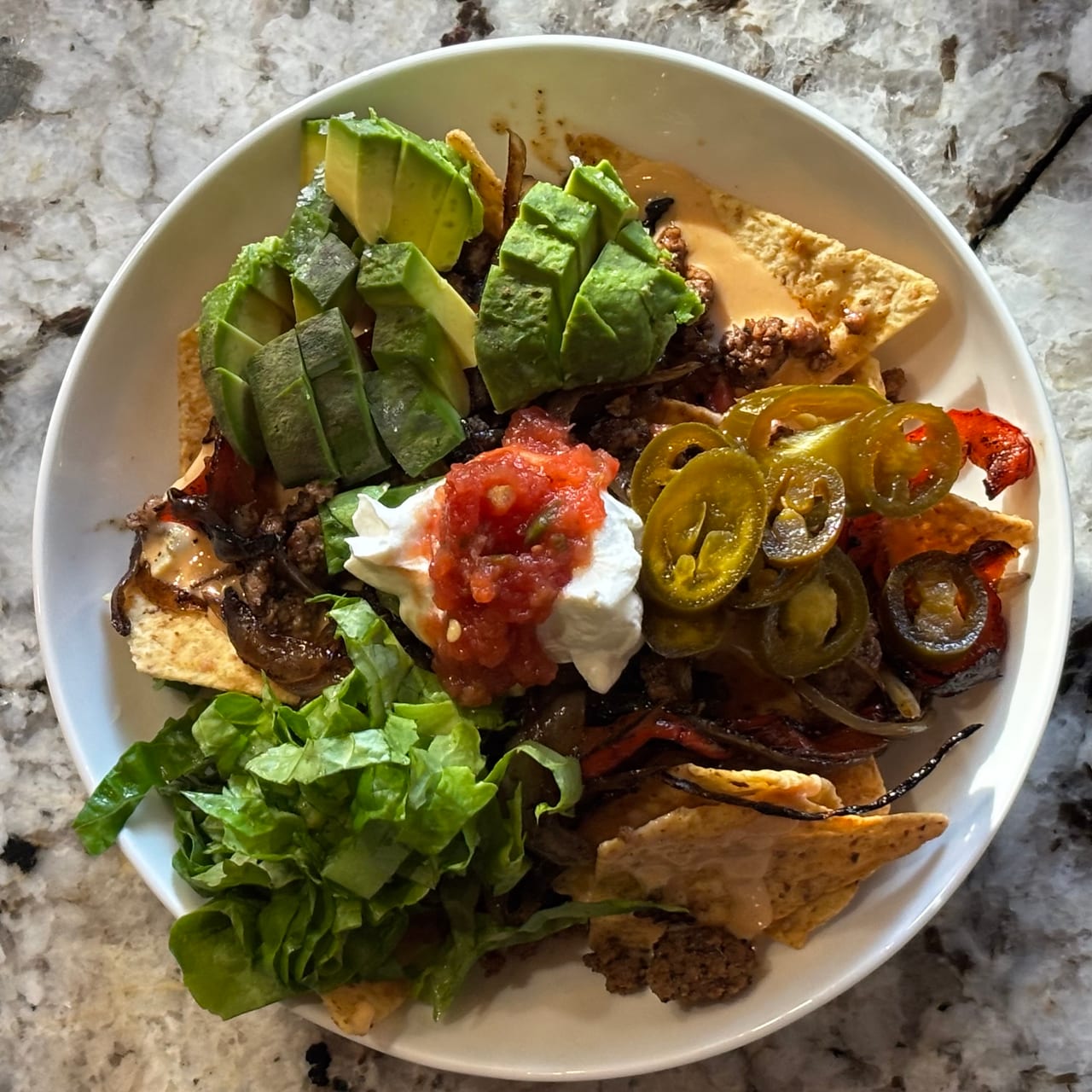 Seared Ground Beef Nachos