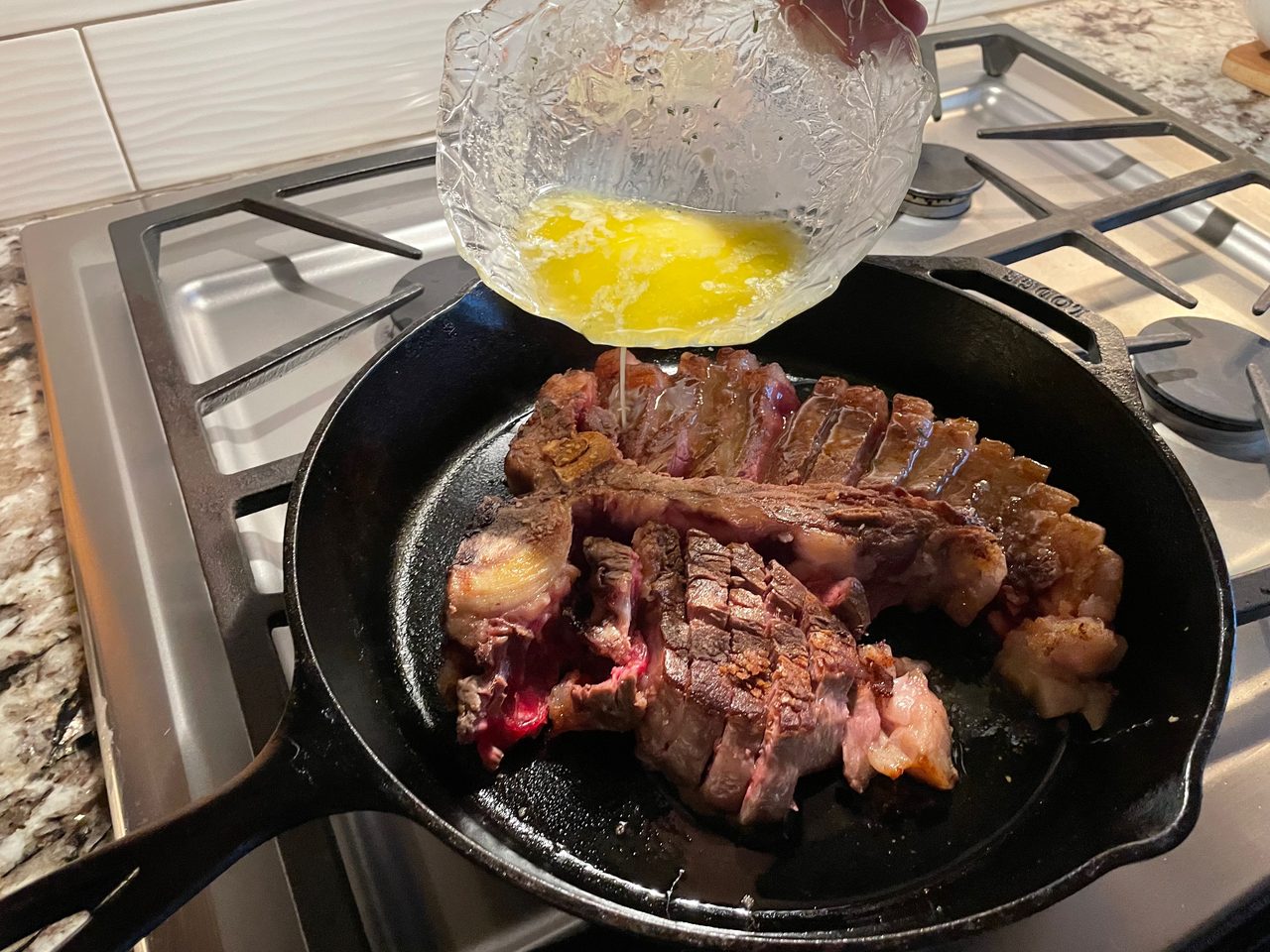 Searing Battle Between Cast-Iron Skillet and Blackstone using Porterhouse Steak
