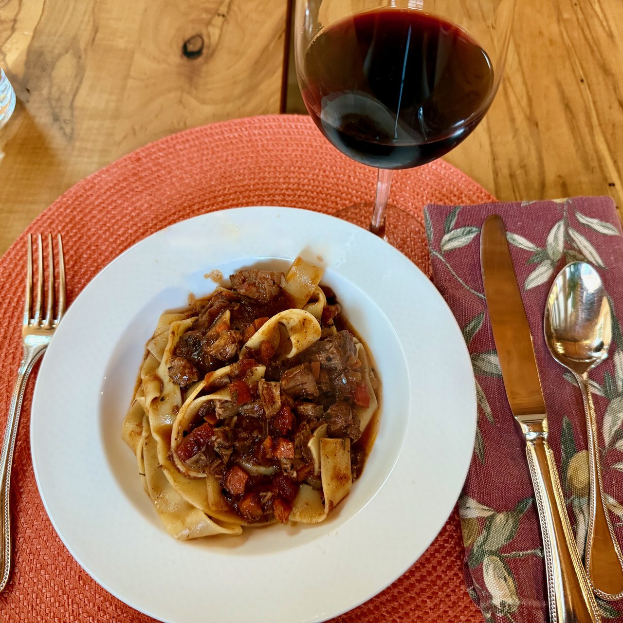 Slow Cooked Bone in Beef Ragu Pasta