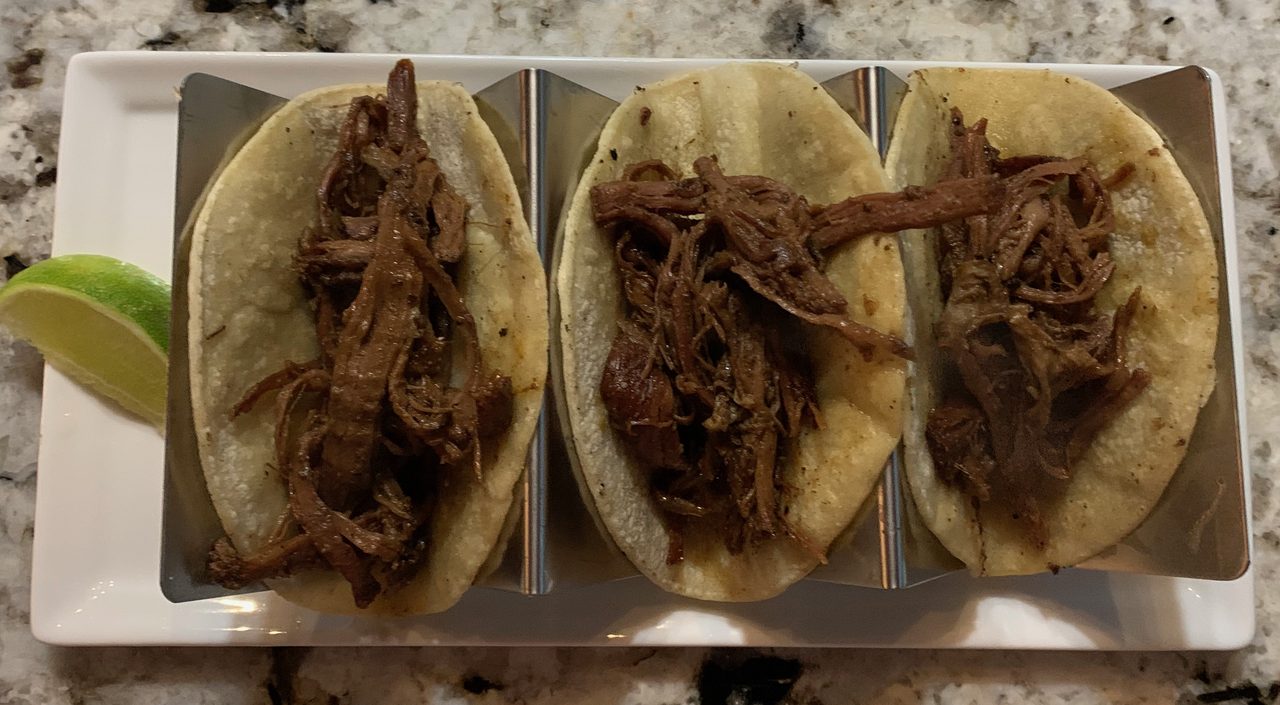 Slow Cooked Skirt Steak Tacos