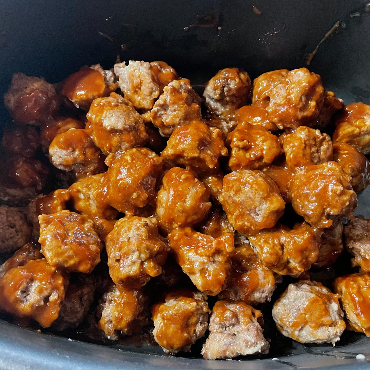 Spicy & Sweet Crockpot Super Bowl Meatballs