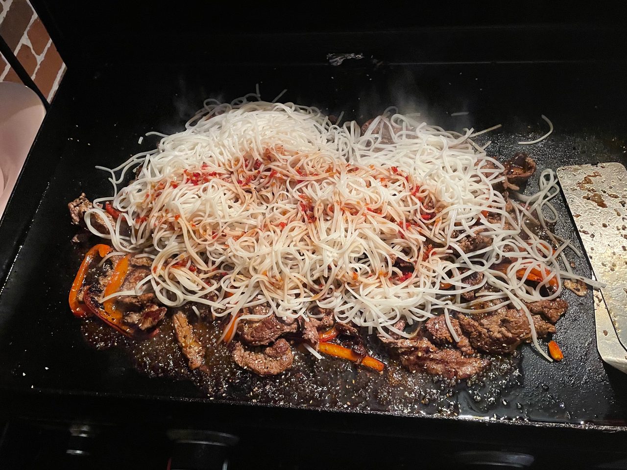 Sweet & Spicy Thai Beef with Stir Fry Noodles