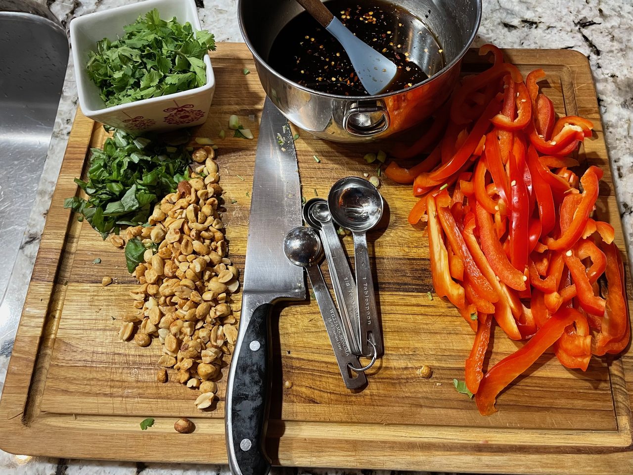Sweet & Spicy Thai Beef with Stir Fry Noodles
