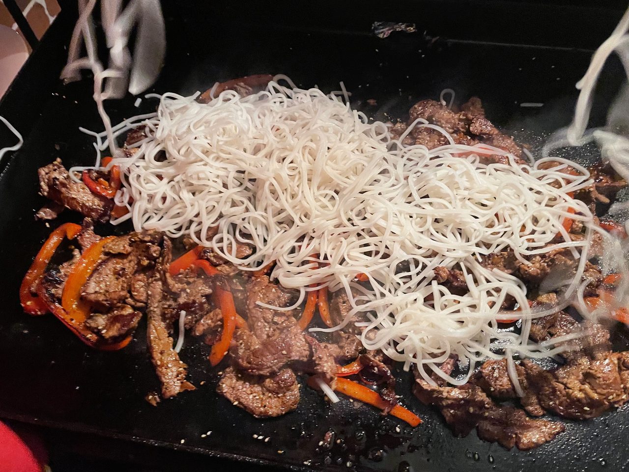 Sweet & Spicy Thai Beef with Stir Fry Noodles