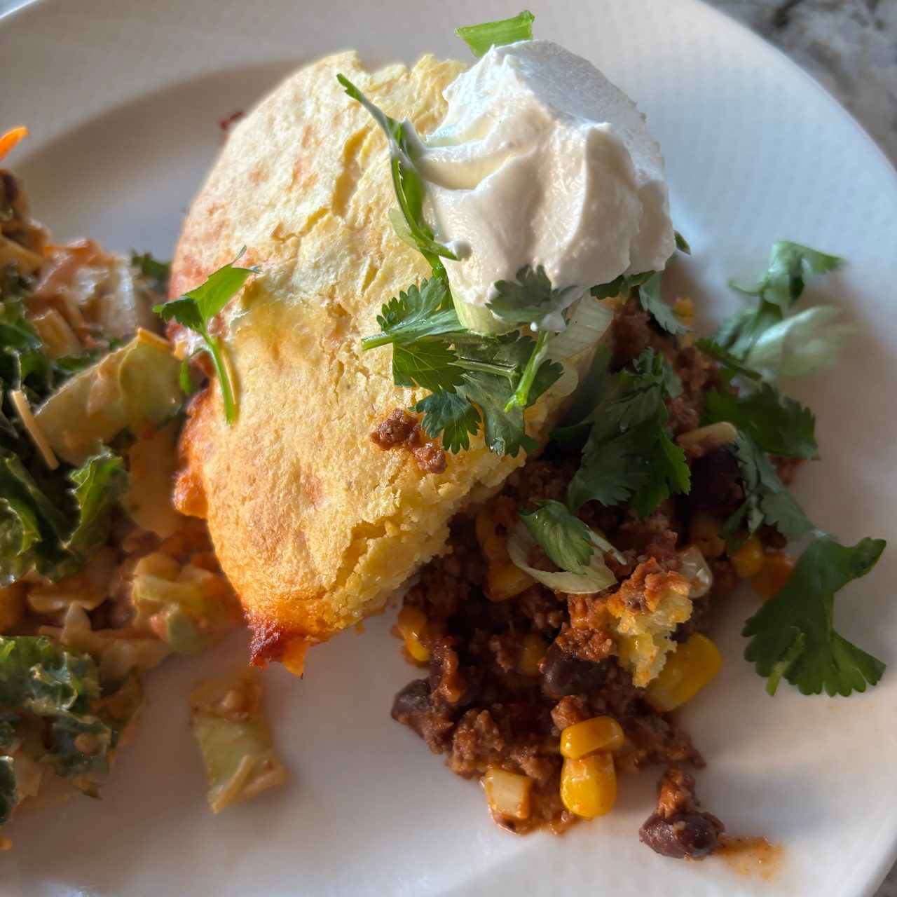 Weeknight Cast Iron Cornbread Taco Bake